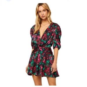 Misa Los Angeles Enchanted Floral Narcissa Mini Dress Size XS